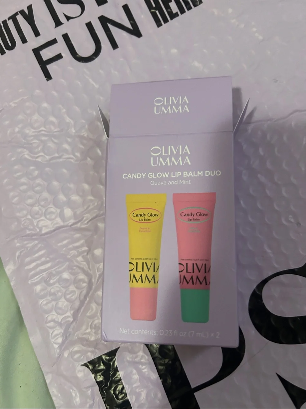 Olivia Umma Candy Glow Lip Balm Duo - Pink & Yellow
